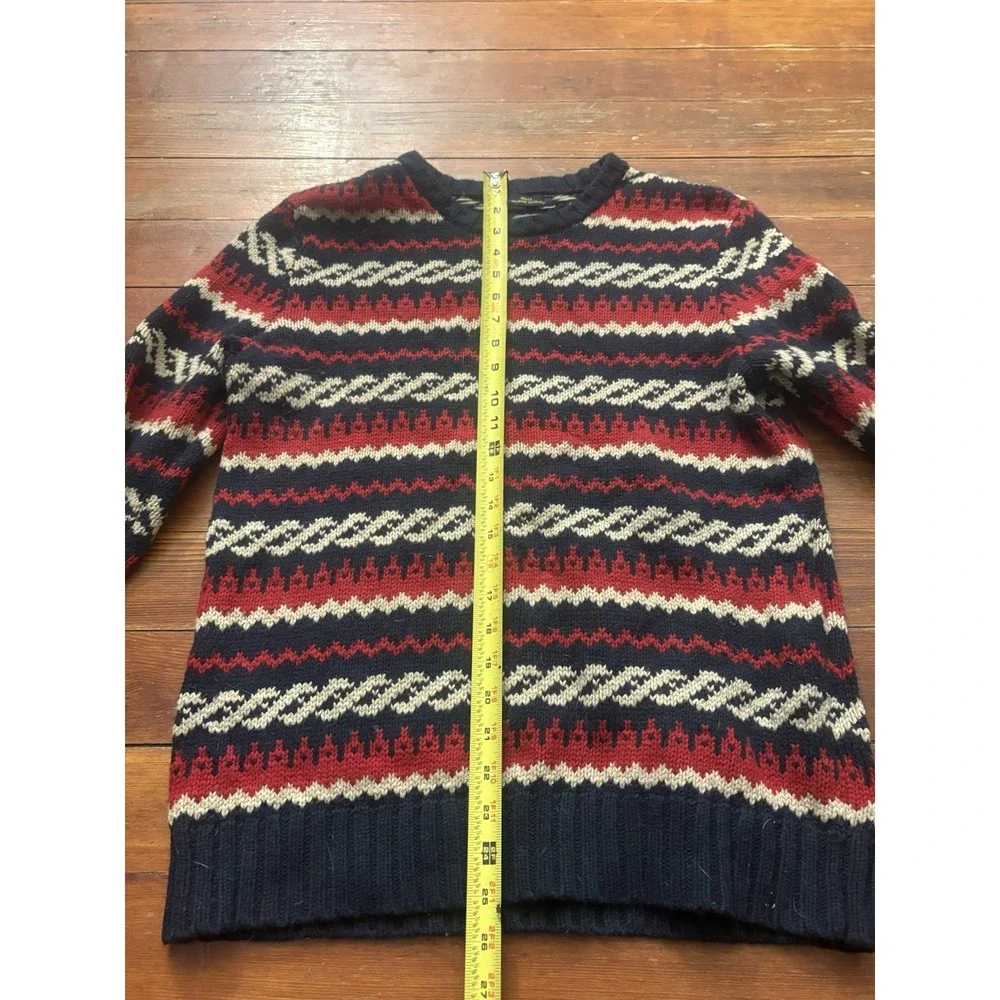 VINTAGE American‎ Eagle Chunky Fair Isle Sweater Mens M Preppy Rabbit Hair