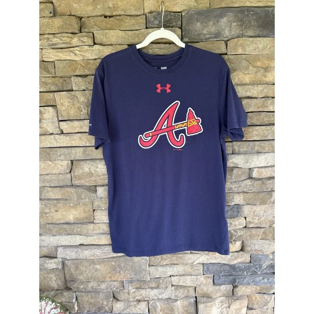 ATLANTA BRAVES‎ UNDER ARMOUR ATL MLB Major League Baseball Small Shirt