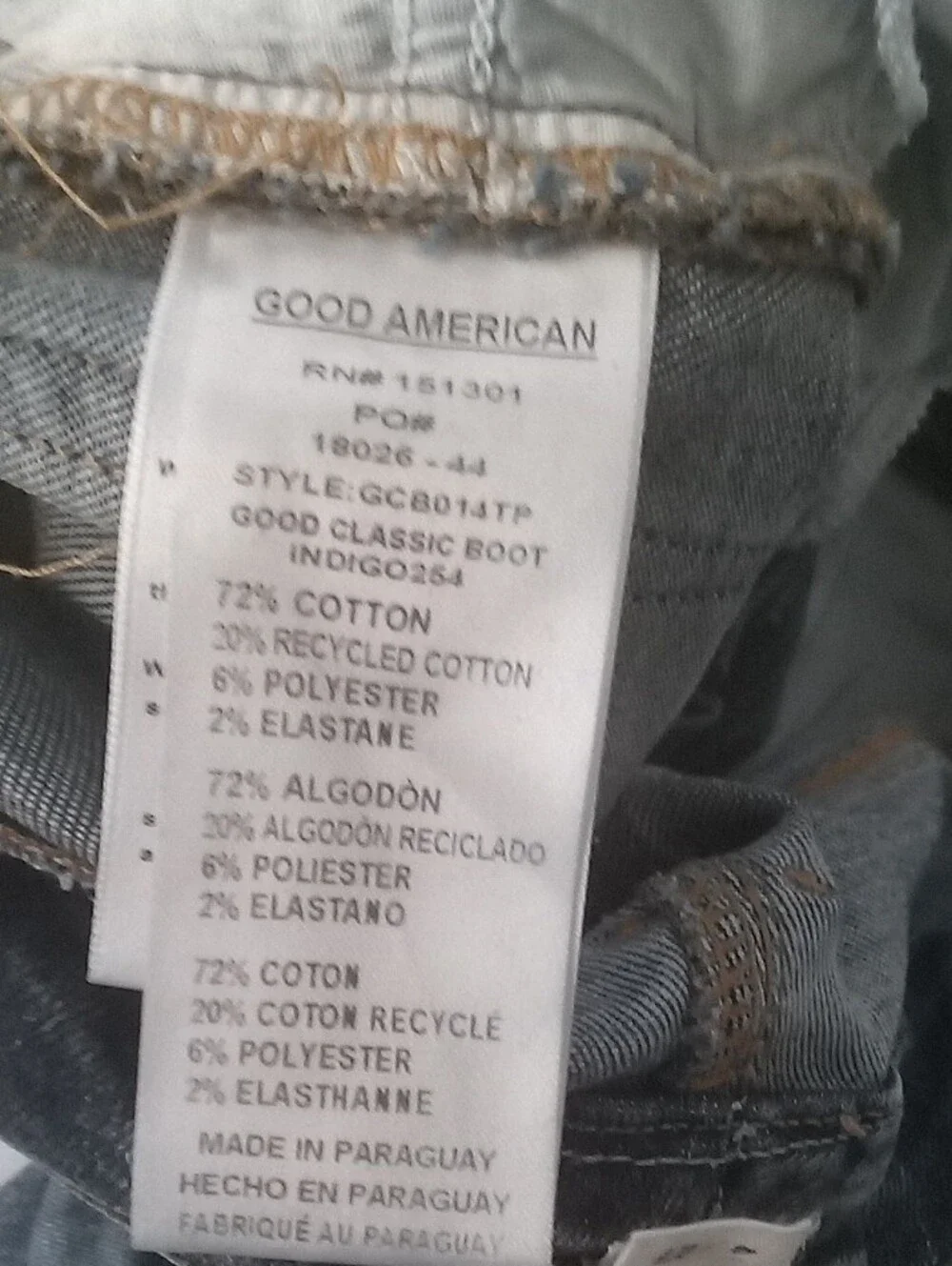 Good American Washed Blue Boot-Cut Jeans Size 4/27