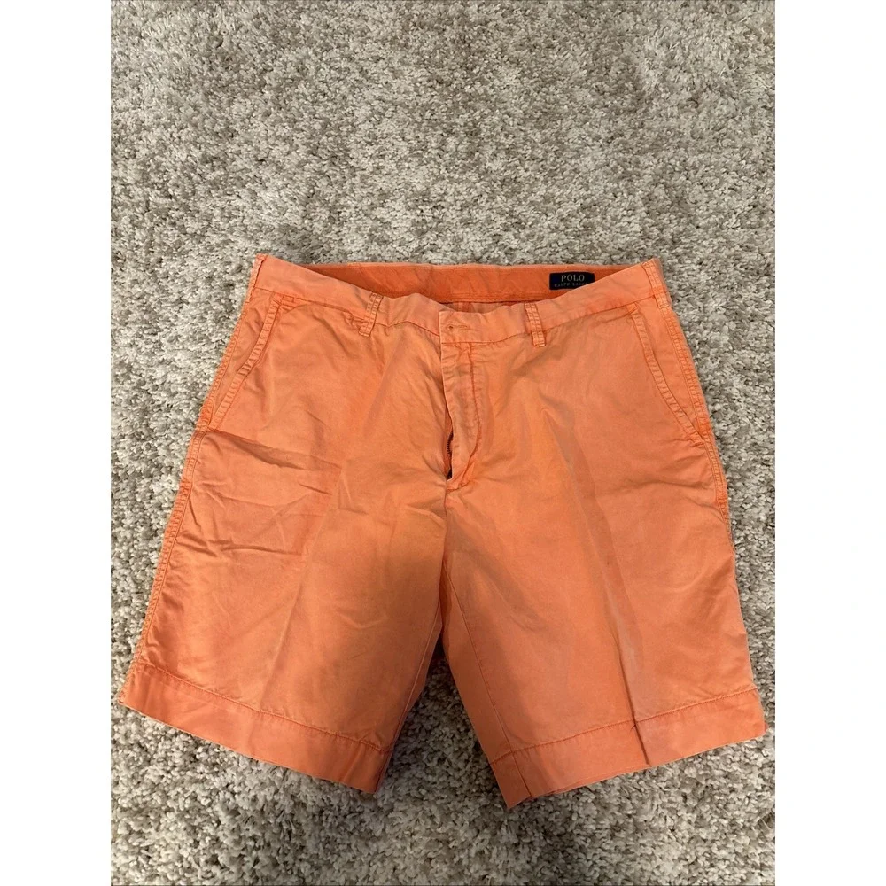 Womens Polo Classic Fit Ralph Lauren Orange Shorts‎ Size 38
