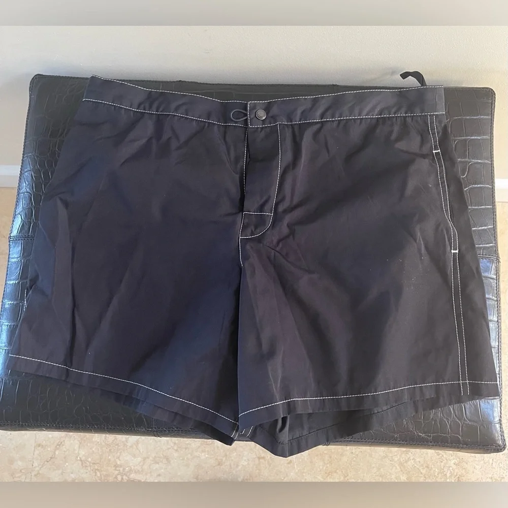 Gucci Women’s Black Swim Shorts with White Contrast Stitching