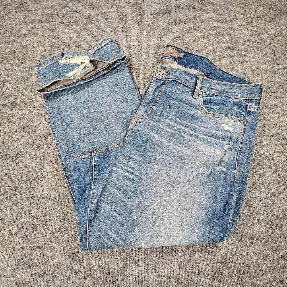 Torrid Mid Rise Slim Boot Jeans Womens Size 24S Vintage Stretch Distressed Blue