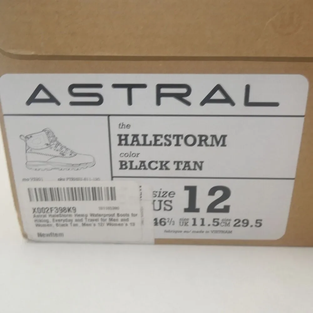 NEW Astral Halestorm Boots Men's 12 Hiking Winter All Weather Tan Black