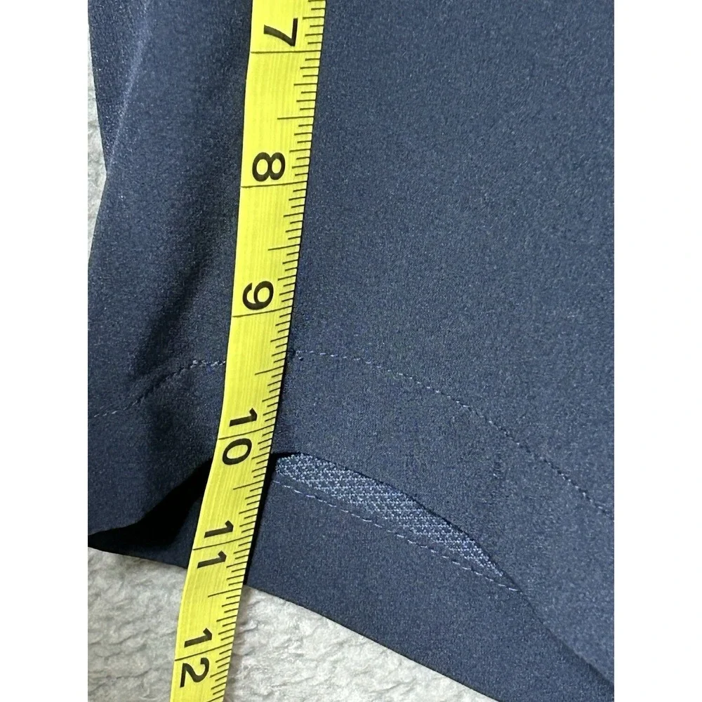 Nike Golf Shorts Men 40 Blue Chino Striped Swoosh Logo Outdoor Preppy Breathable