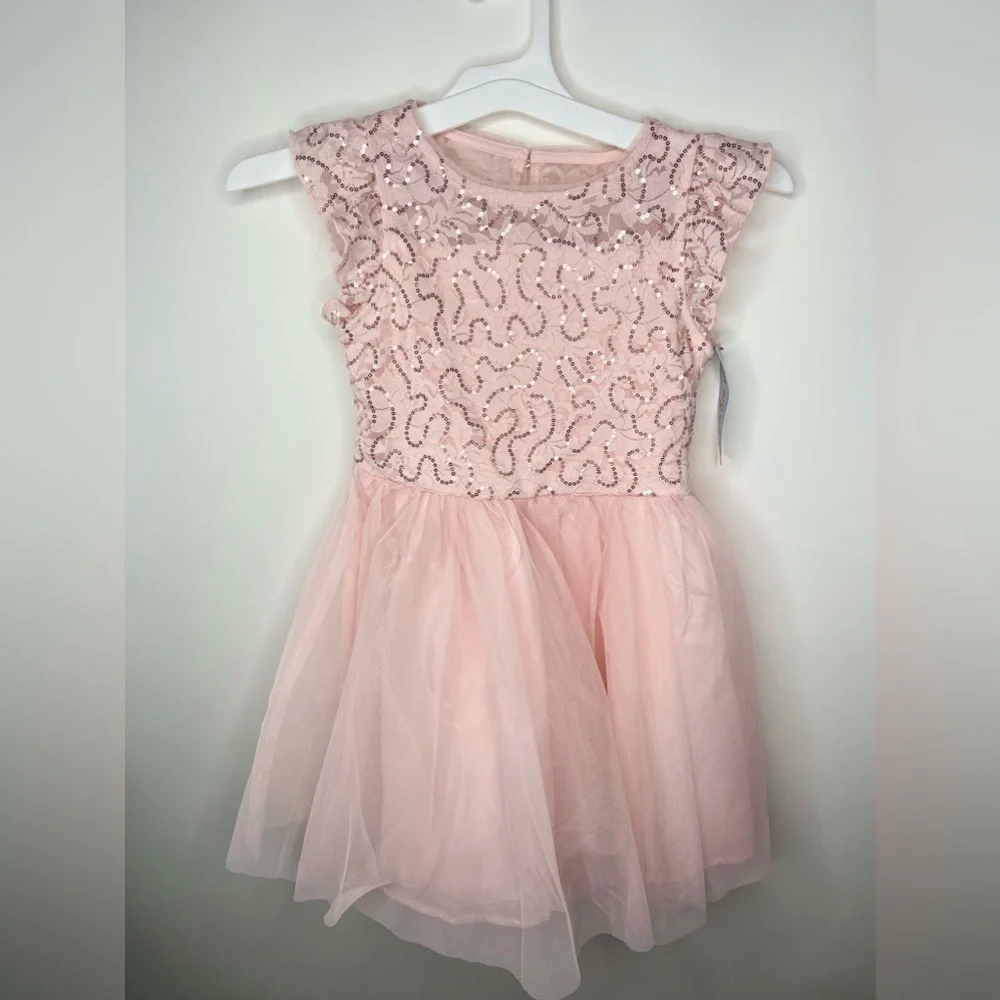 Girls' Flutter Sleeve Dress - Cat & Jack  Blush Pink