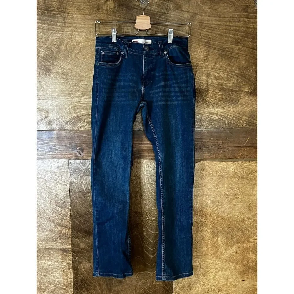 Levi Strauss Co 511 Slim‎ Fit Jeans Dark Wash Kids Size 14 Reg W27 L27