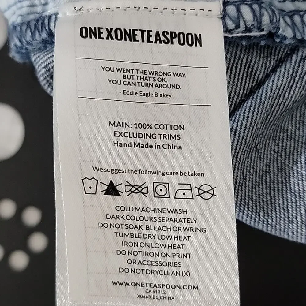 One Teaspoon acid washed