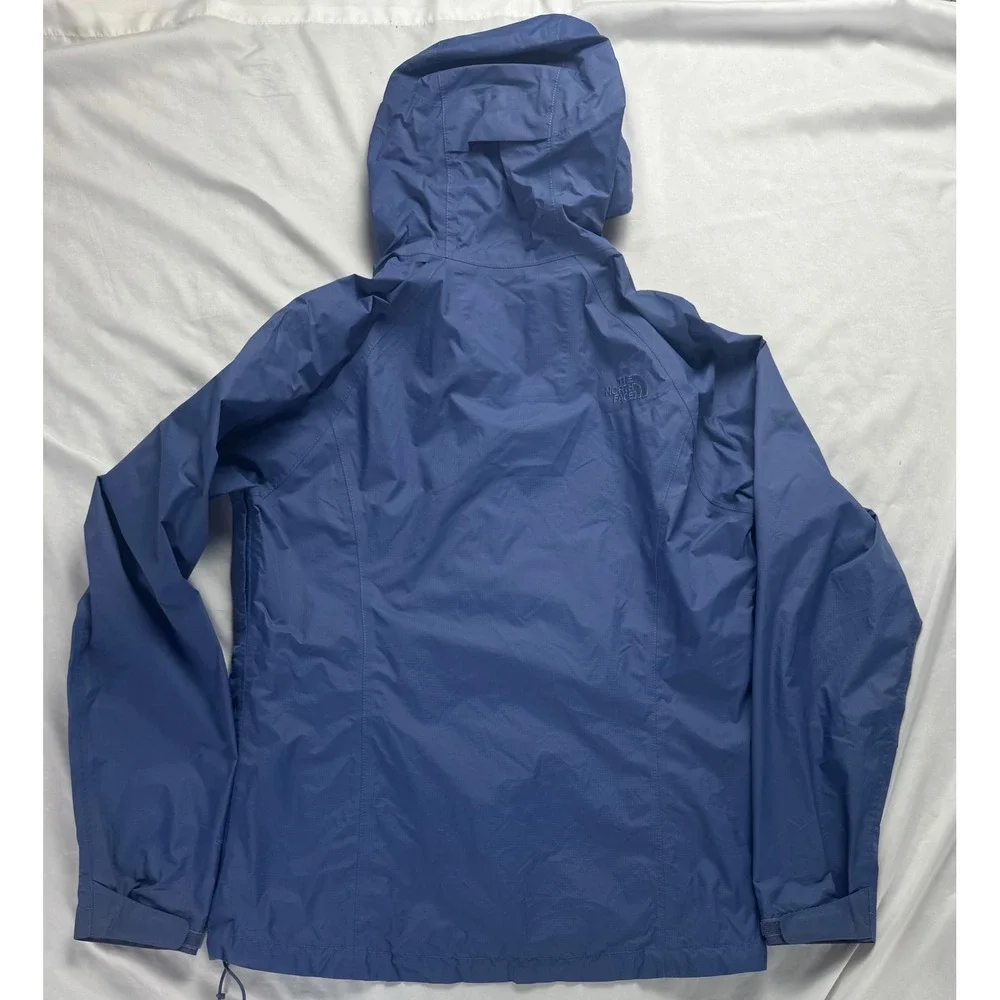 The North Face DryVent Rain Jacket Womens Medium Blue Hooded Waterproof Shell