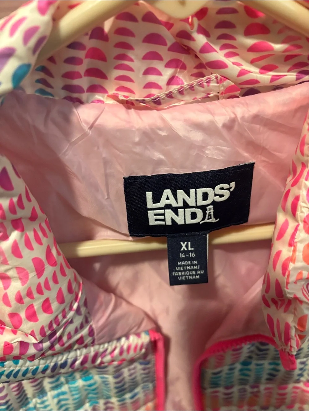 Lands End sleeveless quilted