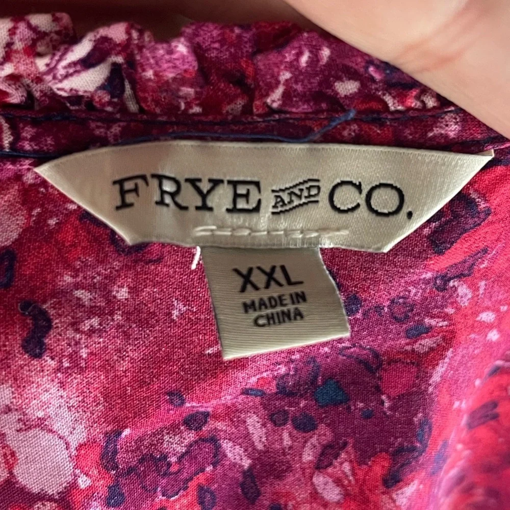 FRYE AND CO Pink Floral Tie Front Sundress, Size XXL