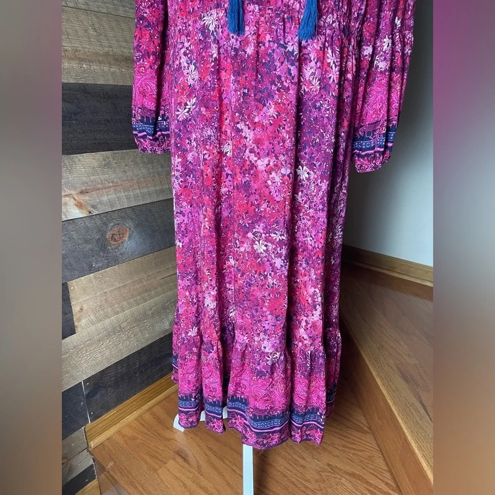 FRYE AND CO Pink Floral Tie Front Sundress, Size XXL
