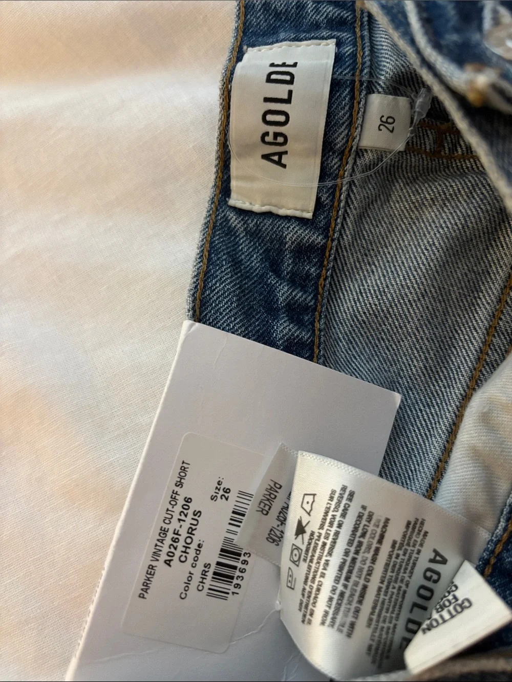 Agolde denim shorts