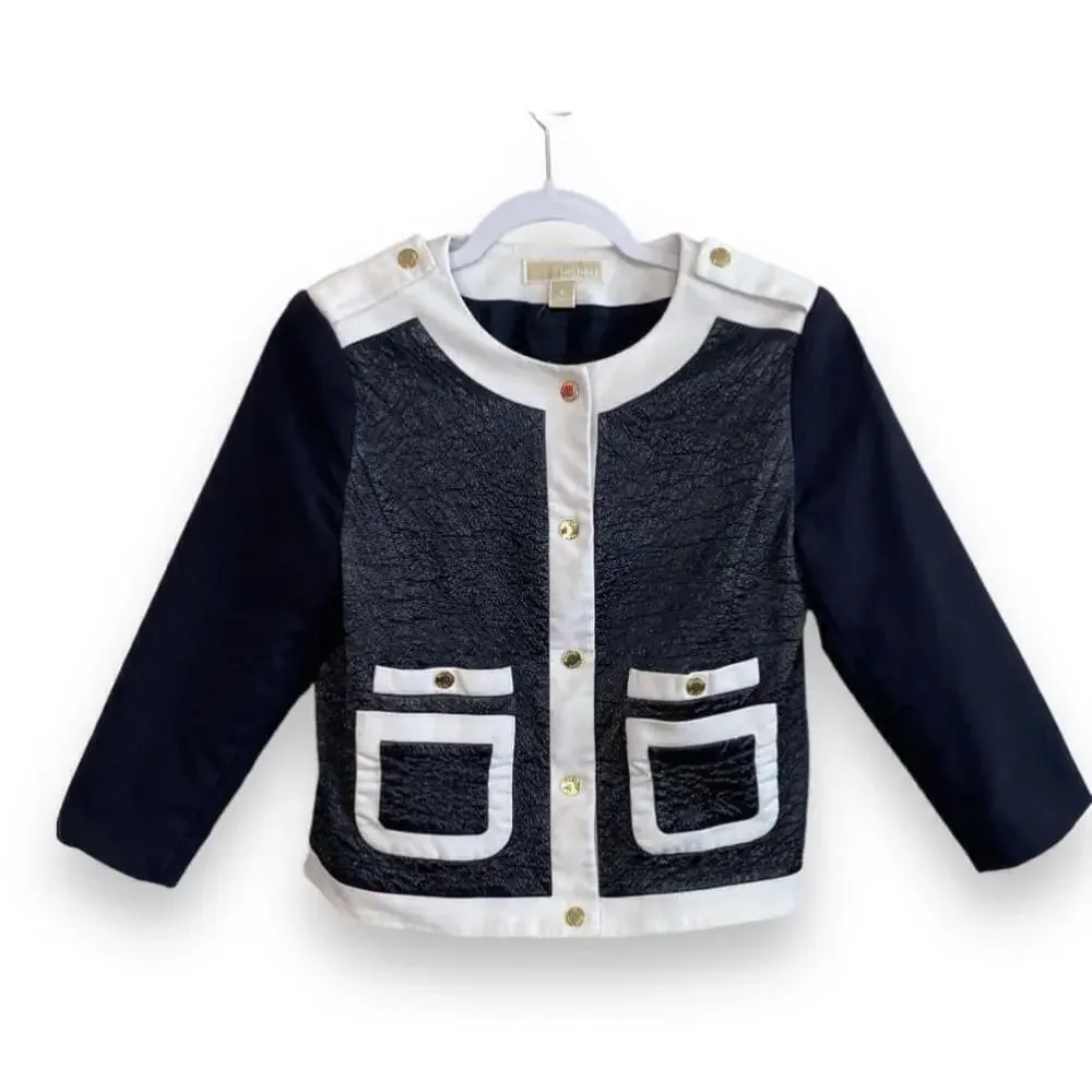 Michael Kors - Navy/White Crop Blazer - 6 - china