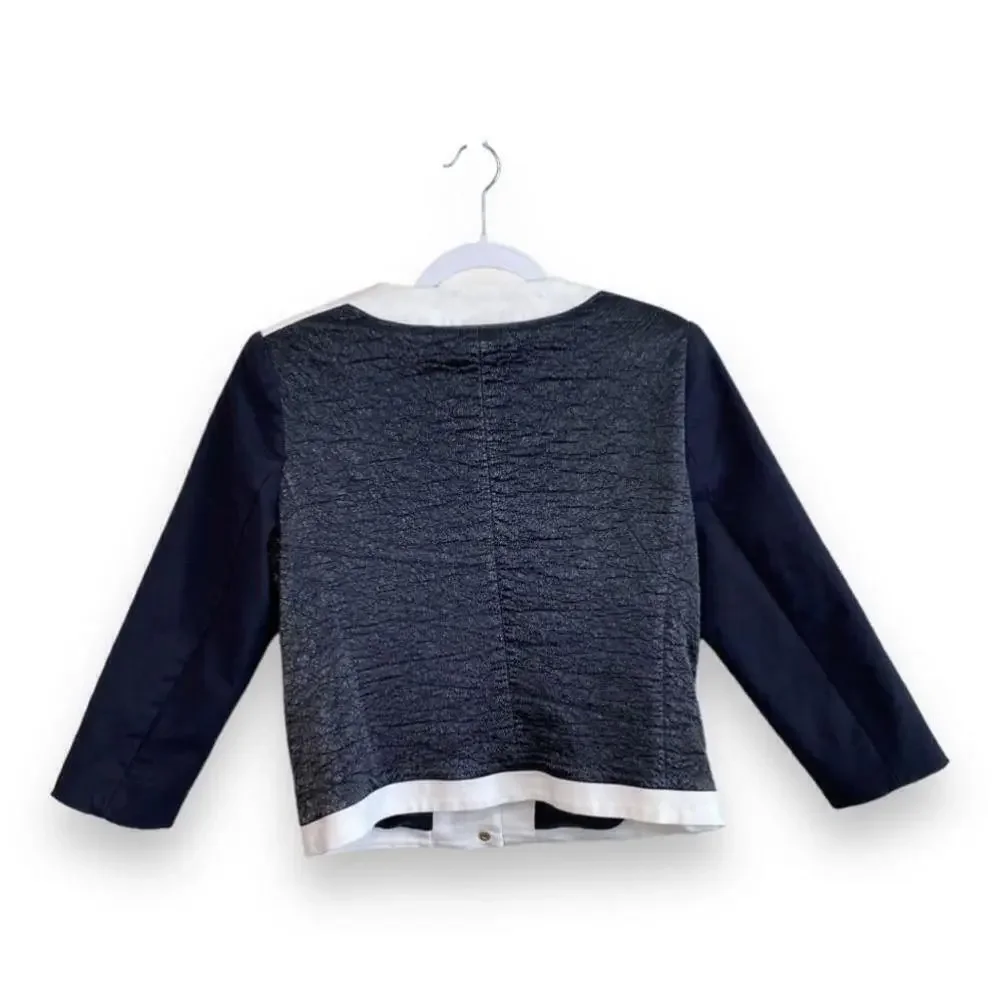 Michael Kors - Navy/White Crop Blazer - 6 - china