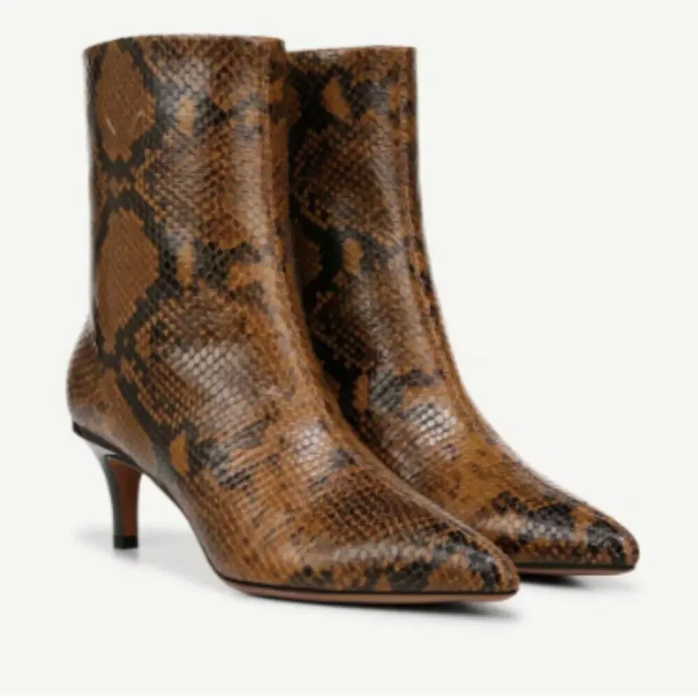 Franco Sarto Anna Snake Print Leather booties taupe - 6