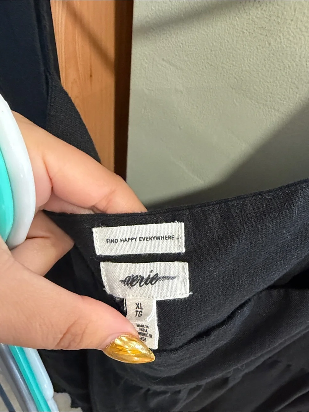 aerie black linen