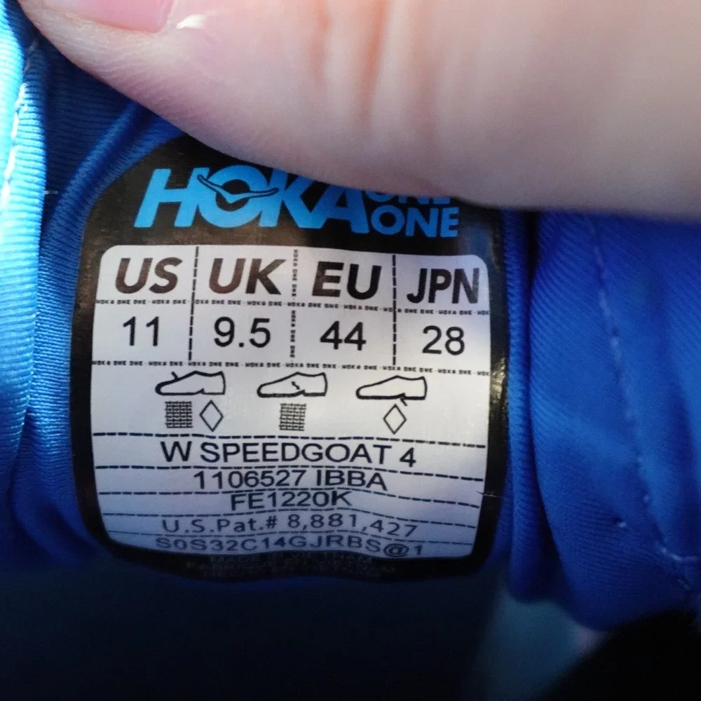 Hoka Shoes Mens 9.5 Womens 11 Blue Speedgoat 4 Trail Running 1106527 IBBA