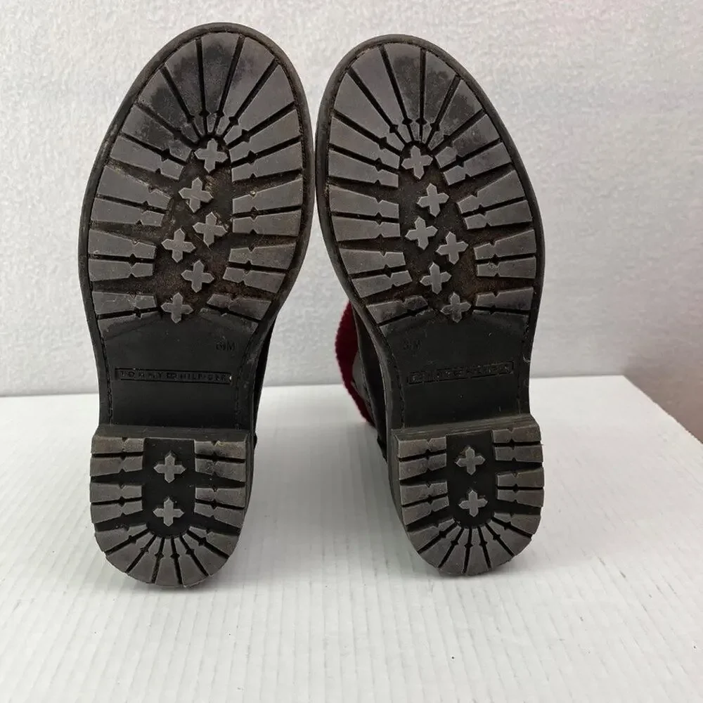 Tommy Hilfiger Boots Womens  6.5 Brown Ankle Boots slip-on sock