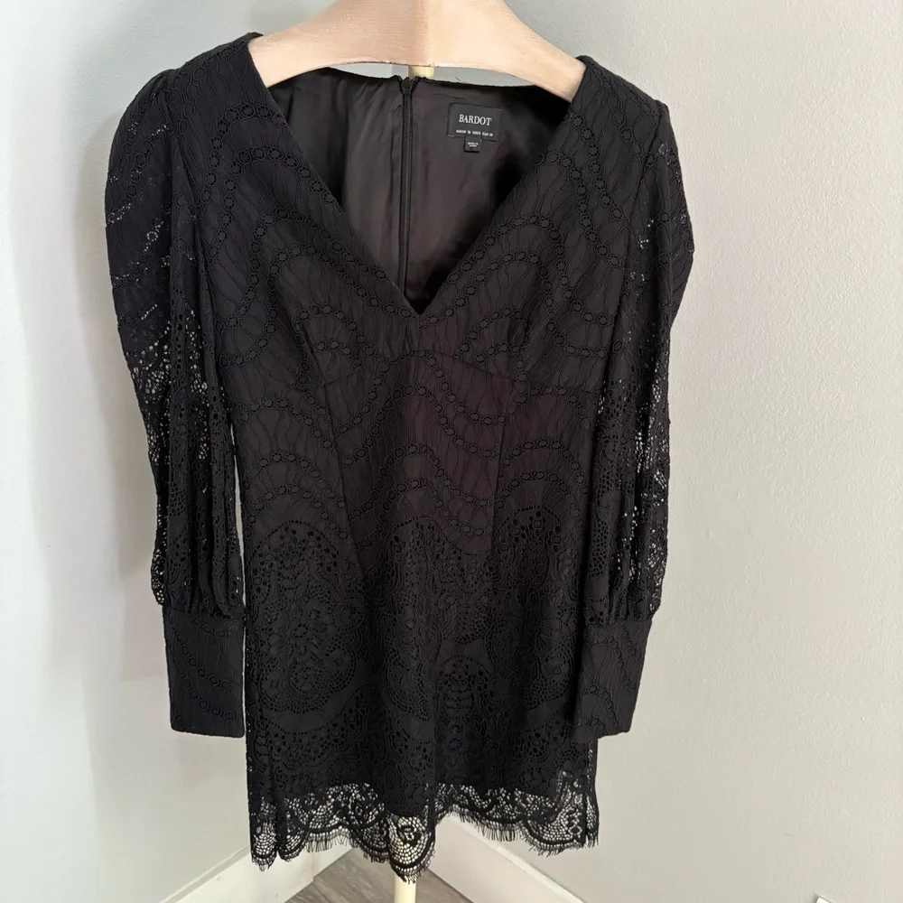 Bardot Black‎ Lace Long Sleeve Anika Dress