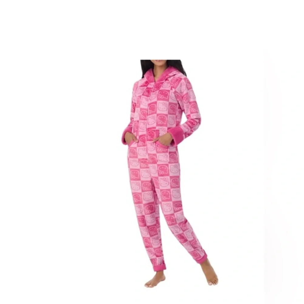 Hello Kitty Pink Plaid Women's Pajama Set