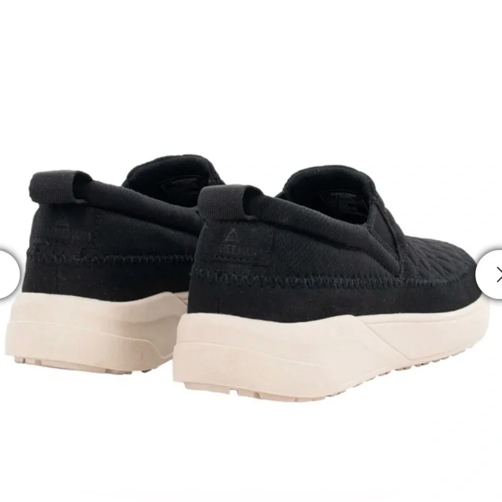 Women's Black Quilted Slip-On Sneakers