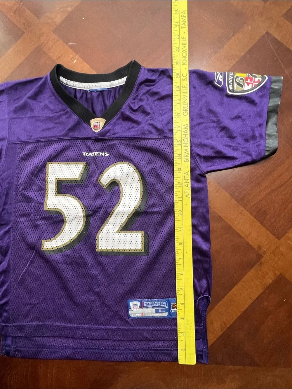 Reebok Kids Baltimore Ravens #52 Purple Football Jersey Ray Lewis