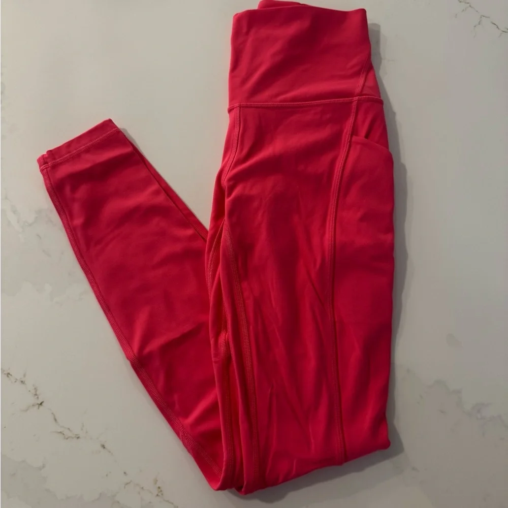 lululemon athletica Pink-Red Athletic Leggings