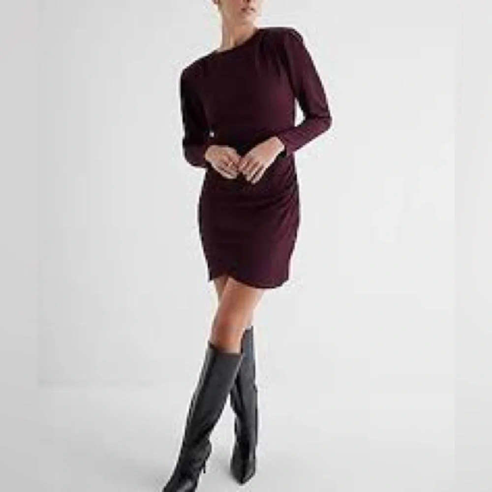 Express Asymmetrical Ruched Bodycon‎ Dress