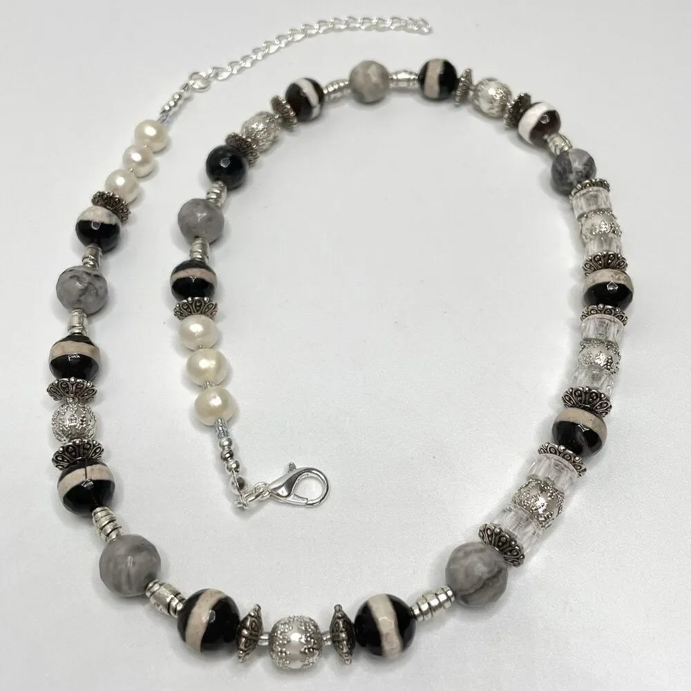 tiffclosetfinds agate beaded plated
