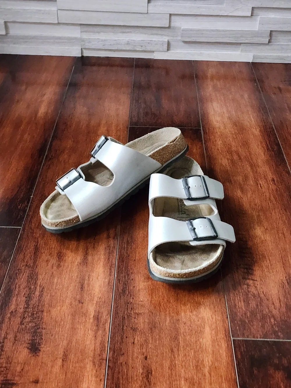 Birkenstock Betula Arizona Beige Birko-Flor Sandals EU 39 US Women's 8