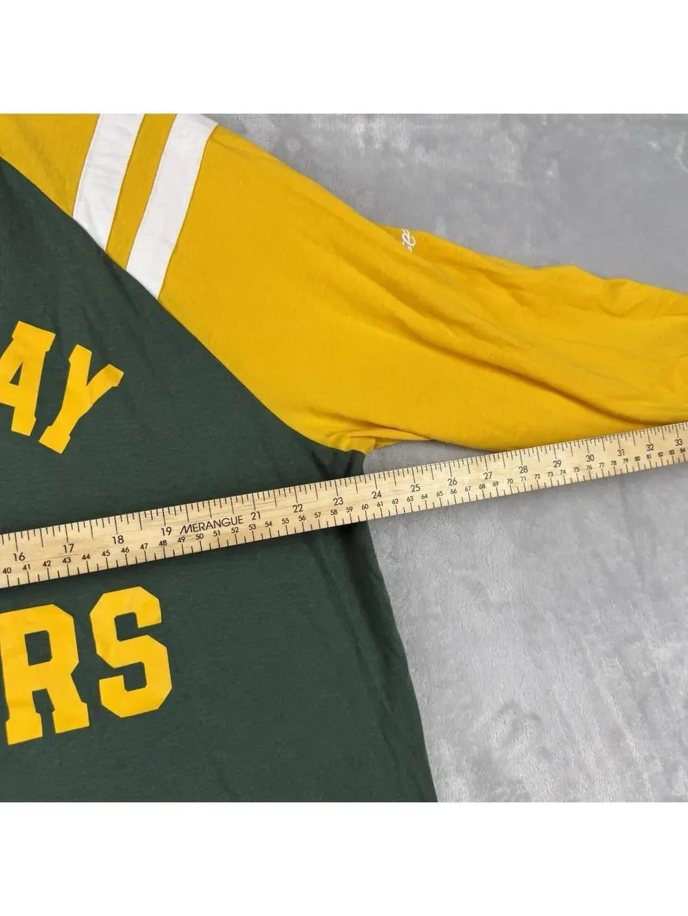 Nike Green Bay Packers Men's XXL Throwback Raglan Long Sleeve NFL Grapic Sporty