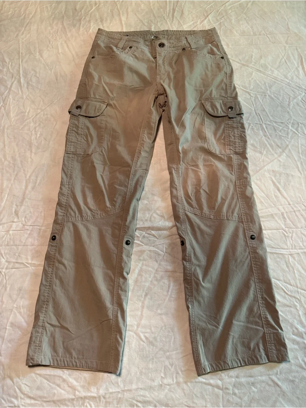KÜHL Roll-Up Pants Khaki Hiking Camping Cargo Size 2 Short