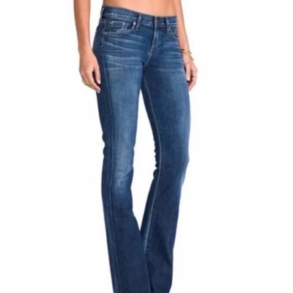 Citizens of Humanity Kelly 001 Low Waist Raw Hem Bootcut Jeans 25