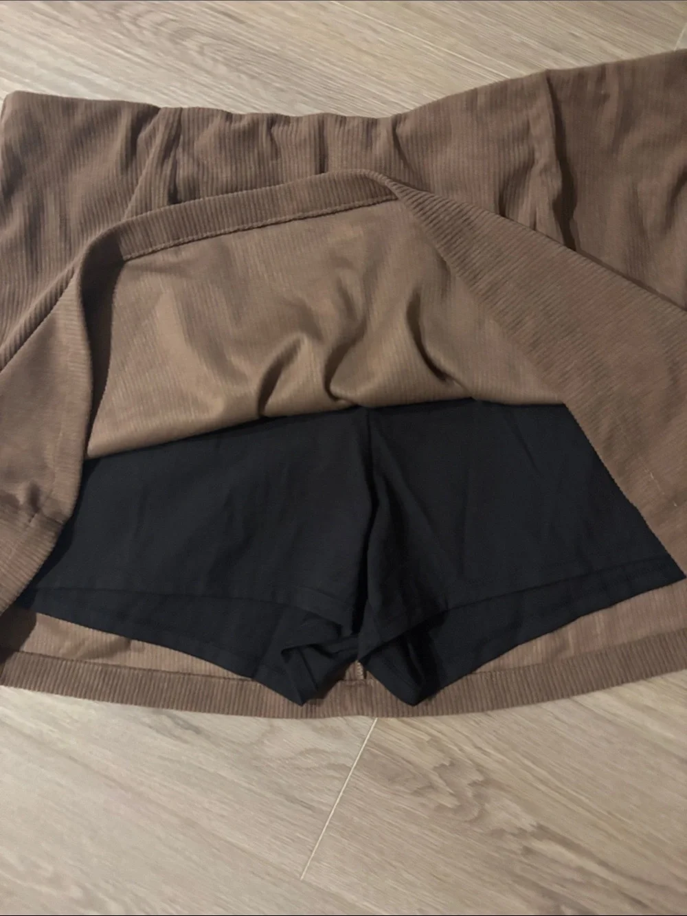 HALARA brown ribbed