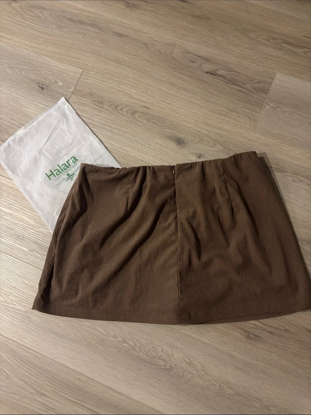 HALARA brown ribbed