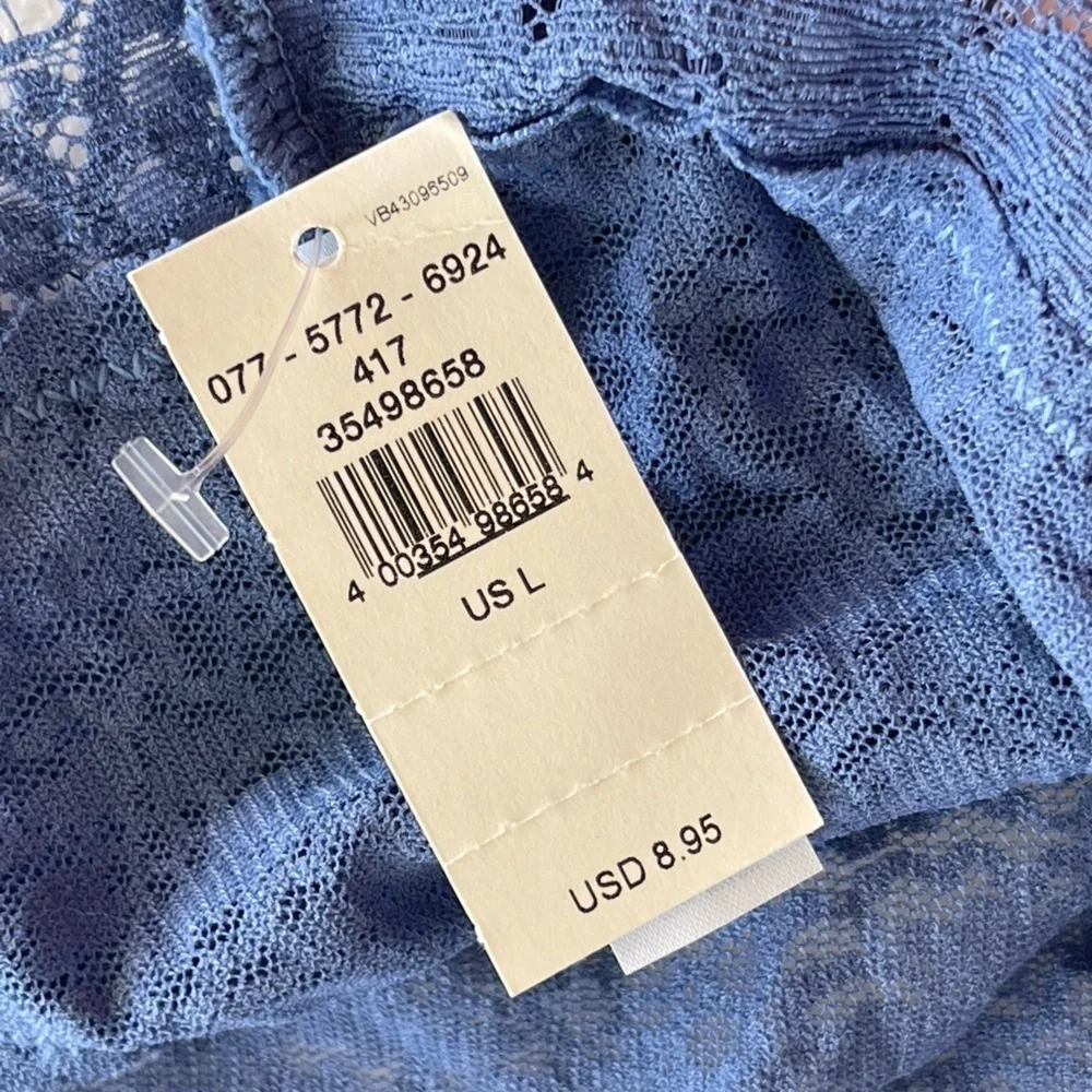 Aerie nwt blue lace thong panties