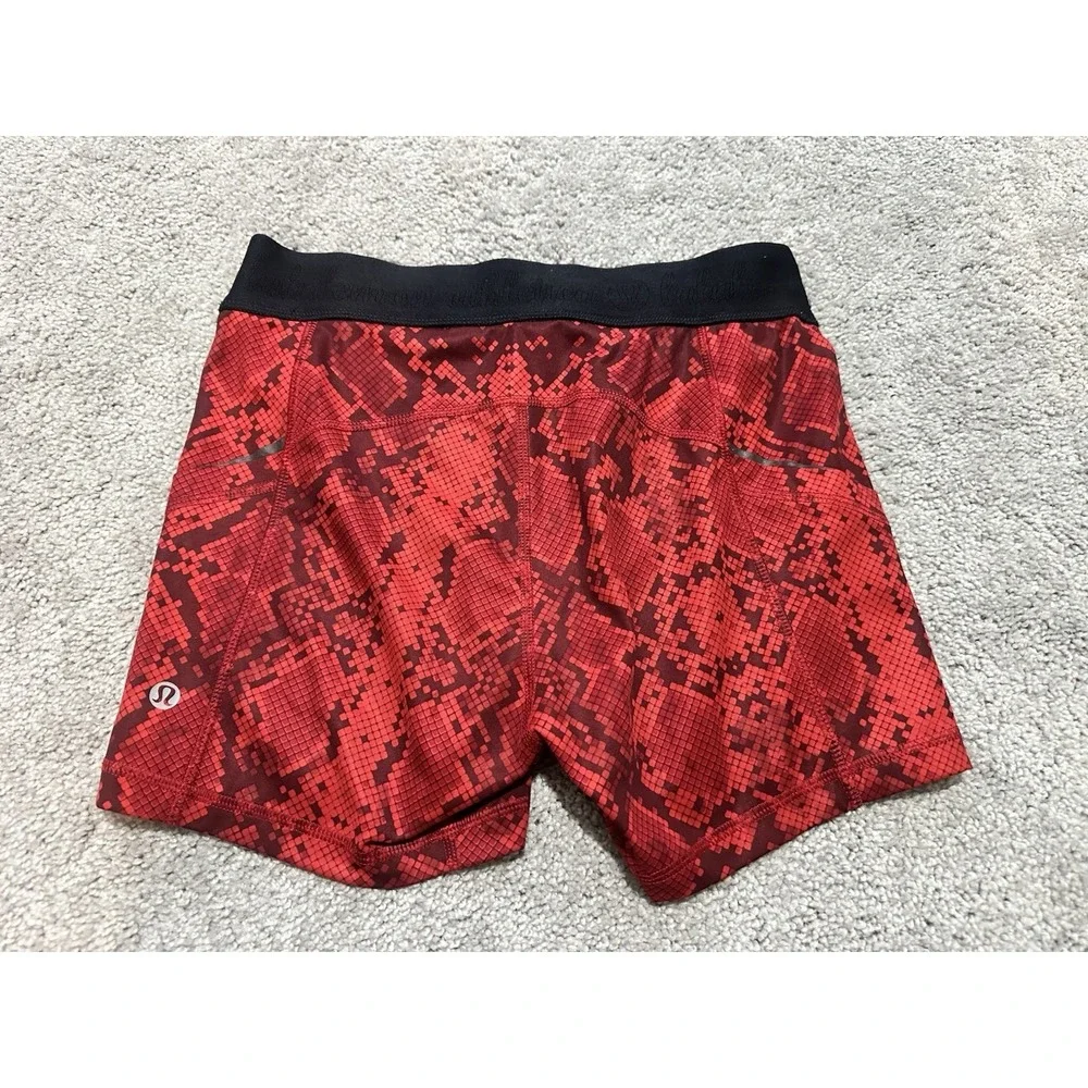 Lululemon What The Sport Short Mini Ziggy‎ Snake Red Tide 6