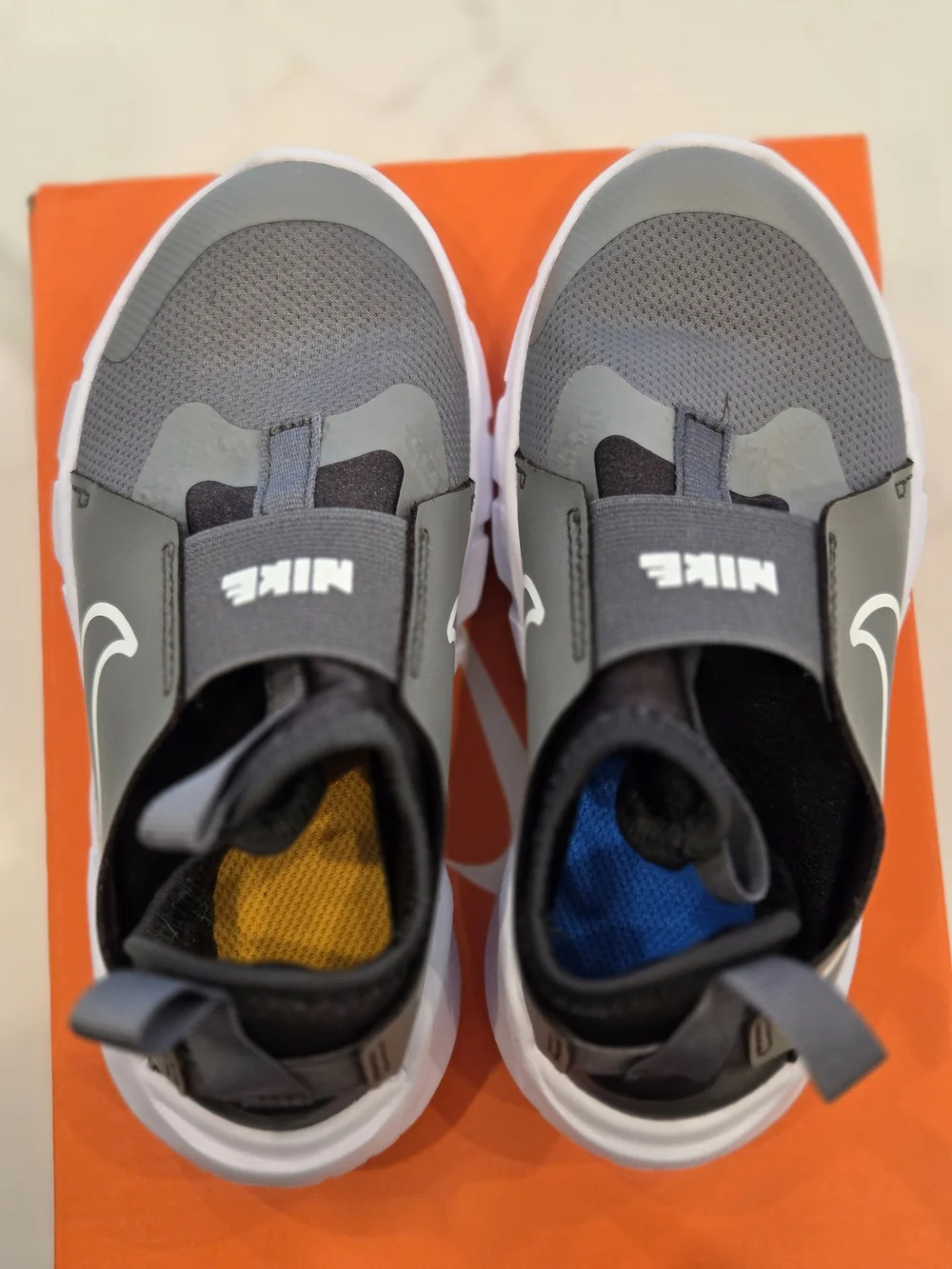 NWT Nike Flex Runner Kids 12C Gray Slip-On Athletic Shoes - Comfortable Fit