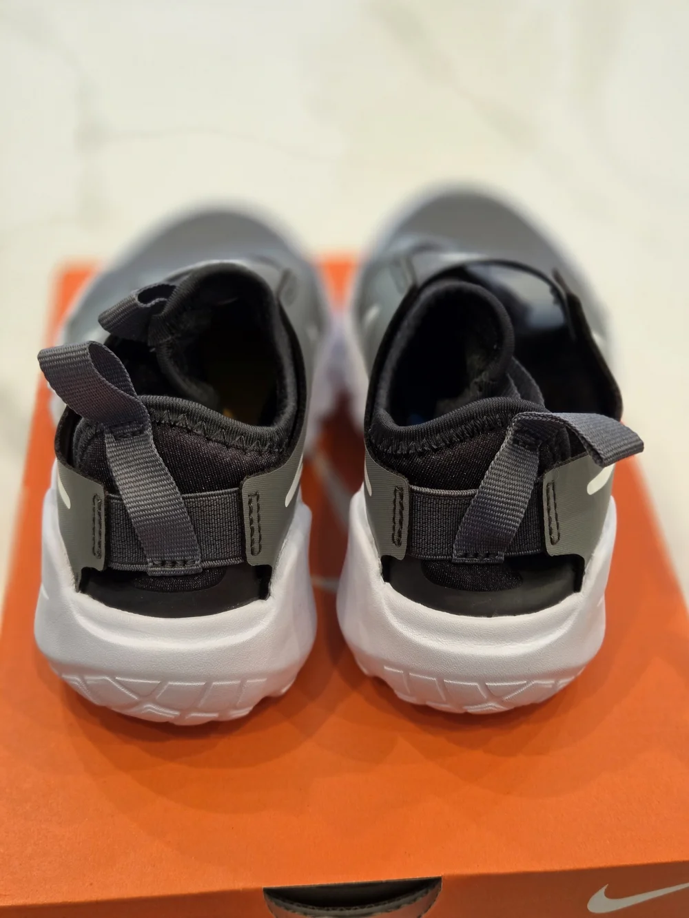 NWT Nike Flex Runner Kids 12C Gray Slip-On Athletic Shoes - Comfortable Fit