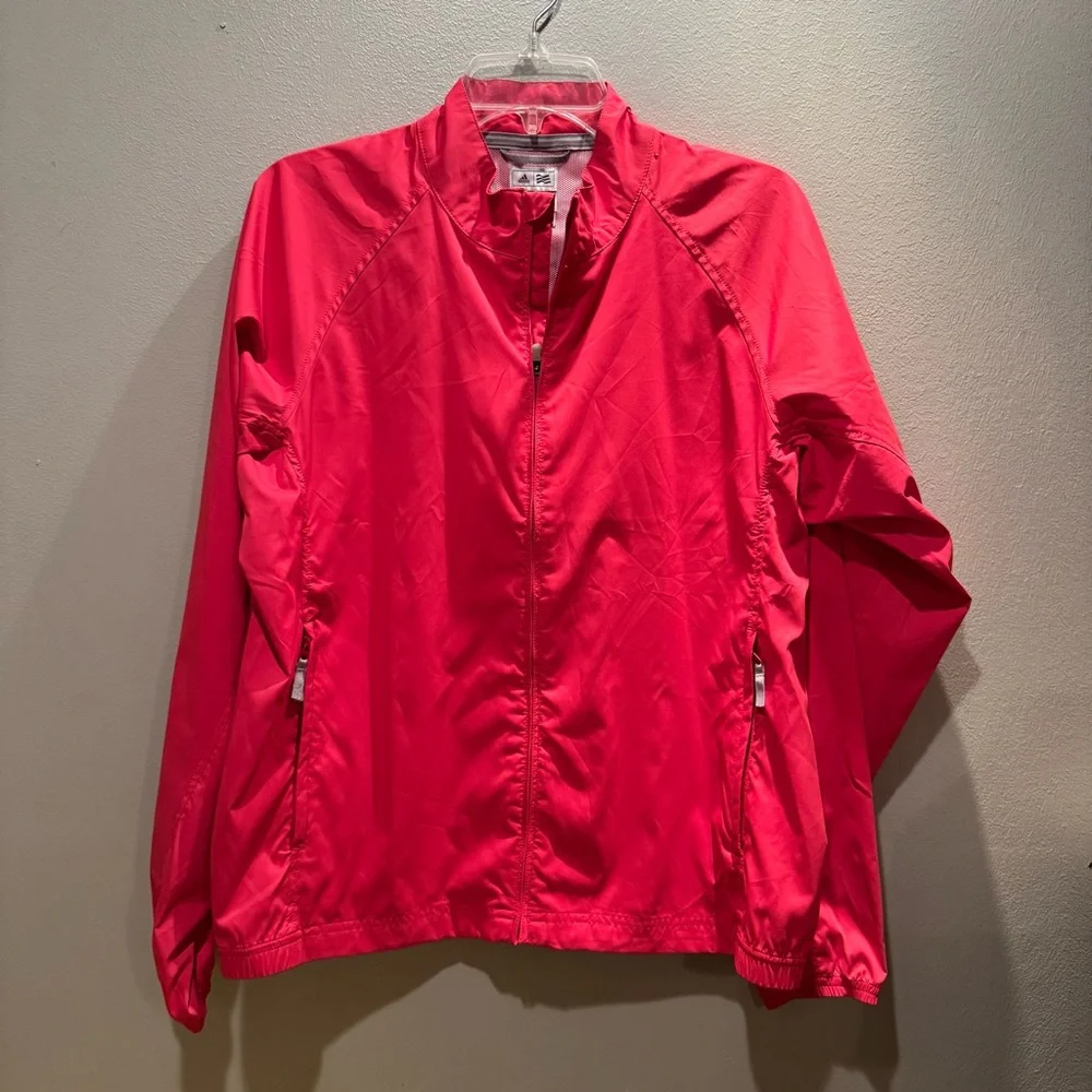 adidas Women's Bright Pink Lightweight Windbreaker Jacket