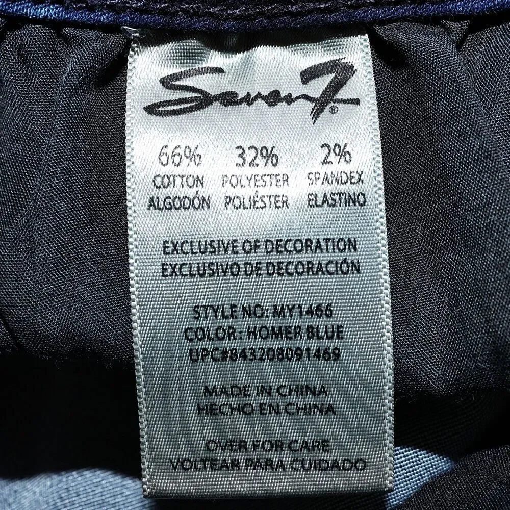 Seven7 Jeans Womens Size 6 Blue Stretch‎ Slim Ankle Cropped Homer Blue Style