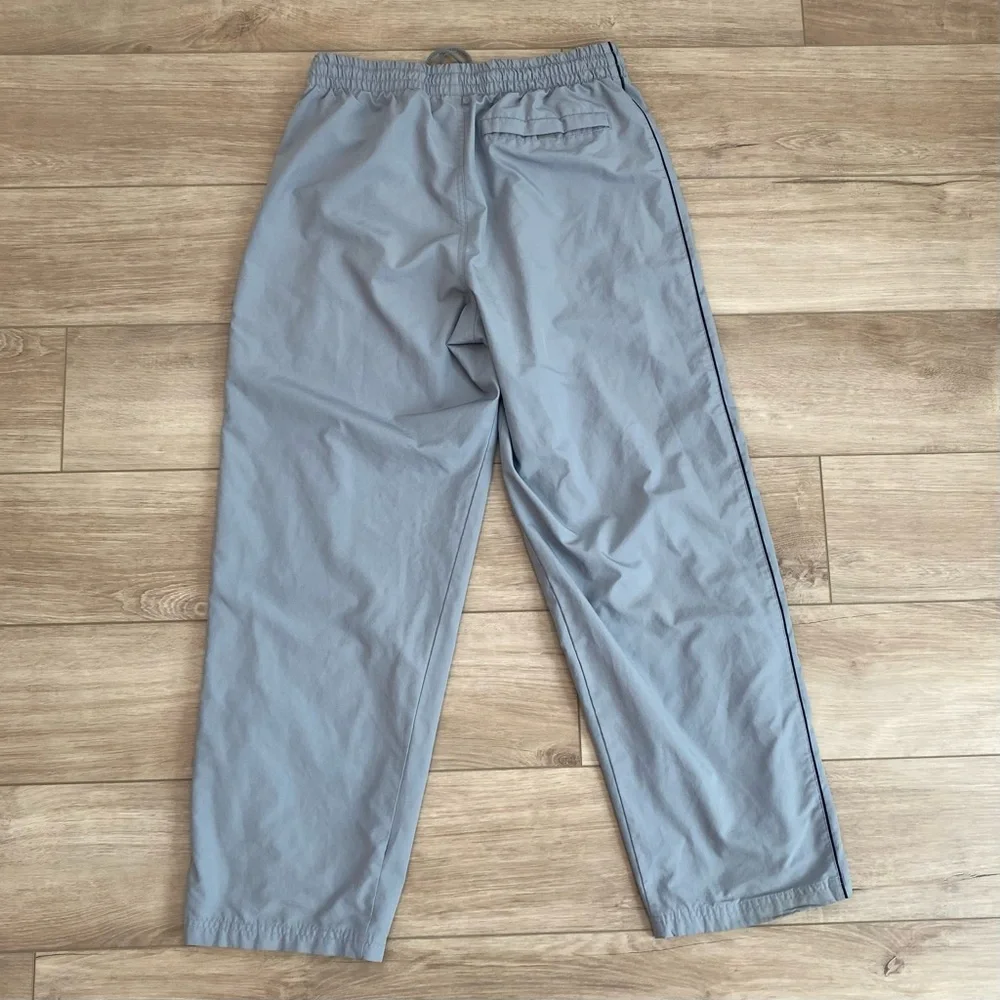 Vintage‎ Y2K Men’s Nike Lined Light Gray And Red Baggy Track Pants 2000’s VTG