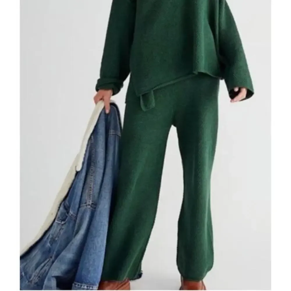 Free People‎ green hailee sweater pants