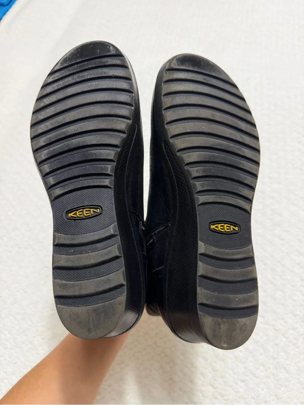 Keen black leather