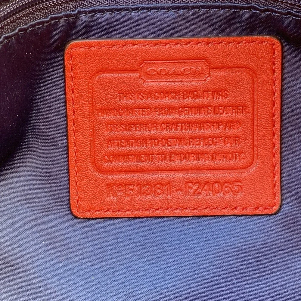 Coach Park Quilted Colorblock Carrie F24065 Vermillion Multi Leather Tote Bag