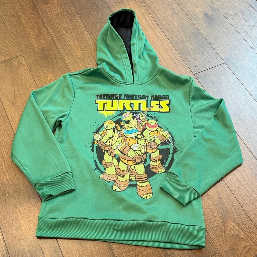 Teenage Mutant Ninja Turtles Green Hoodie Size 14/16 XL C3-019