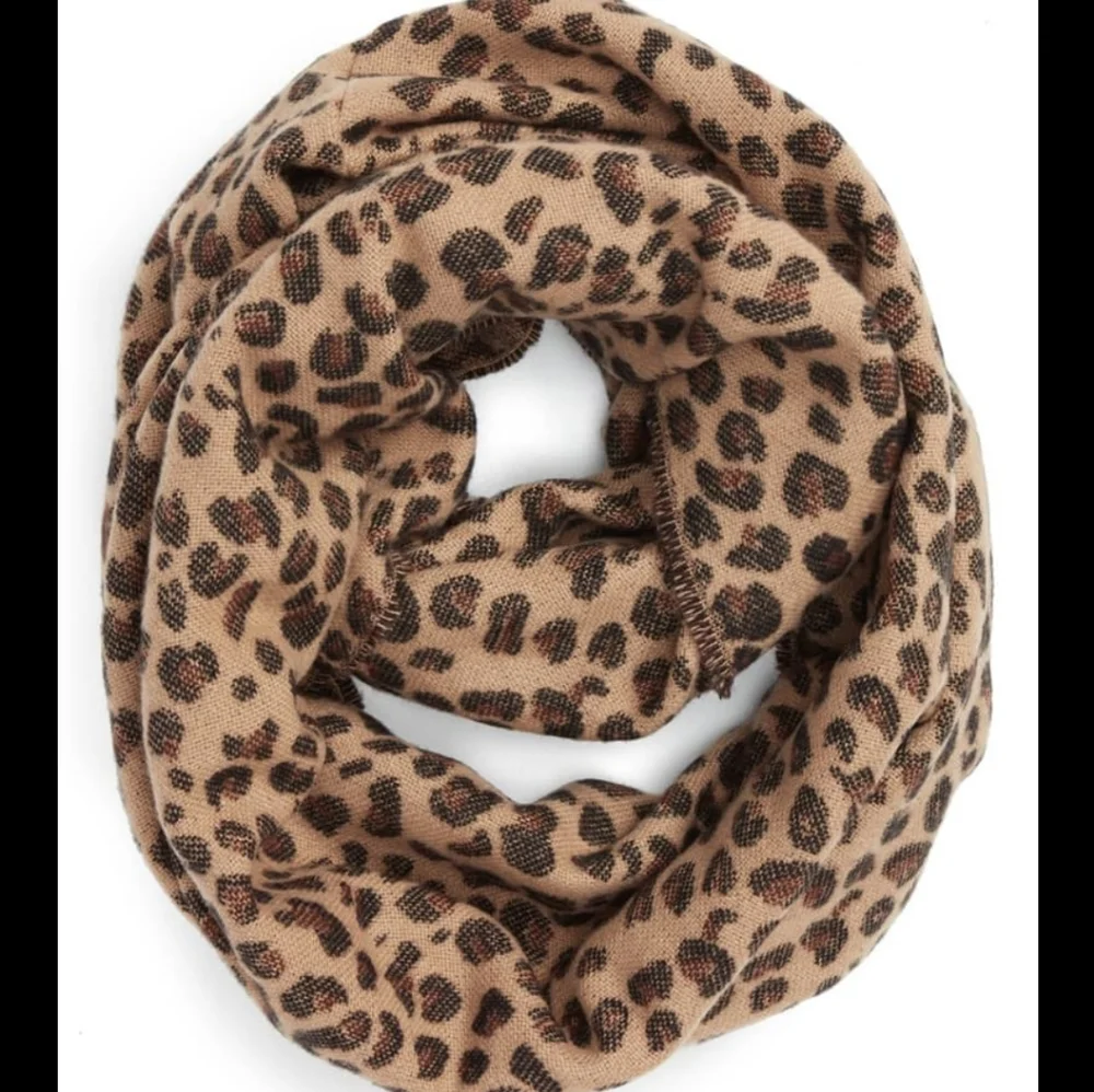 NWT BP. Leopard Camel Pattern Soft Blanket Infinity Scarf