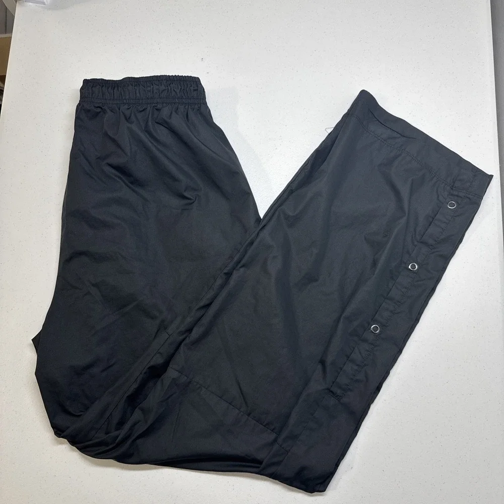 Nike Golf Fit Storm Mens  Black Windbreaker Pants, Button-Up Ankle, Large 30*31