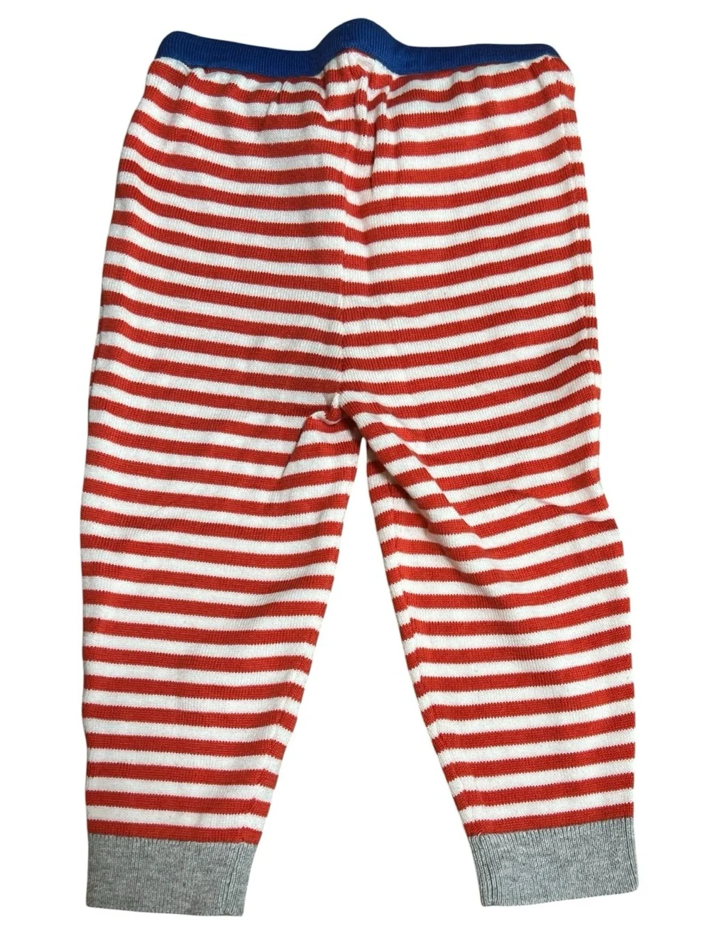 Baby Boden red & white striped knit pants size 12-18mo