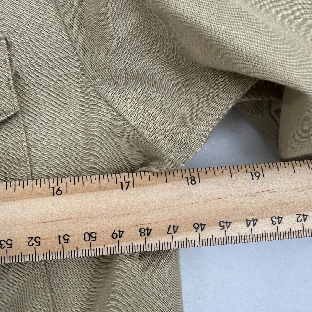 Vintage Boy Scout Of America Shirt Youth Large Tan Button Up Uniform Patches USA